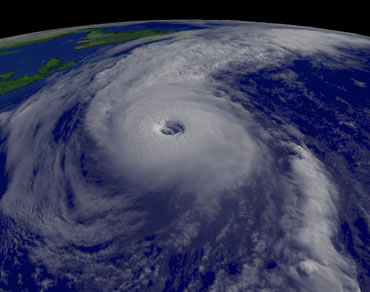 Hurricane Alex, a <a
  href="/earth/Atmosphere/hurricane/saffir_simpson.html&edu=elem">category
  3</a> storm at its strongest, traveled north along the east coast of North
  America in August 2004 causing <a
  href="/earth/Atmosphere/hurricane/surge.html&edu=elem">flooding</a>,
  strong <a href="/earth/Water/ocean_waves.html&edu=elem">waves</a>,
  and rip tides along the coast. <a
  href="/earth/Atmosphere/hurricane/formation.html&edu=elem">Hurricanes
  form</a> in the tropics over warm ocean water and die down when they <a
  href="/earth/Atmosphere/hurricane/movement.html&edu=elem">move</a>
  over land or out of the tropics. These storms are called hurricanes in the
  Atlantic and typhoons or tropical cyclones in other areas of the world.<p><small><em>      Courtesy of NOAA</em></small></p>