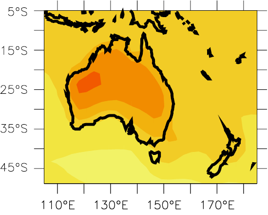 Australia temperatures