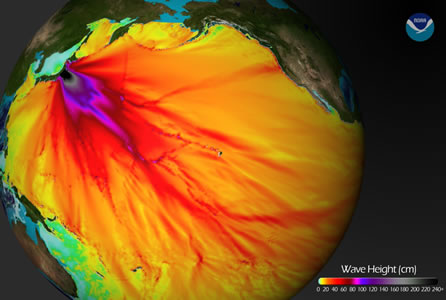 The massive 9.0 magnitude earthquake off of Honshu, Japan on <a href="/headline_universe/march112011earthquaketsunami.html&edu=high&dev=1/windows.html">11 March 2011</a> generated a tsunami that exceeded 10 meters on the coast near the epicenter. <a href="http://www.iris.edu/hq/">IRIS</a> has developed <a href="http://www.iris.edu/hq/retm">"Teachable Moment" classroom activities</a> for your use.  NESTA's new journal issue on <a href="http://www.nestanet.org/cms/sites/default/files/journal/Spring11.pdf">Earthquake Hazards and Seismology</a> is available for free.<p><small><em><a href="http://blogs.agu.org/wildwildscience/files/2011/03/680_20110311-TsunamiWaveHeight.jpg">NOAA Tsunami Wave Height Projections image</a></em></small></p>