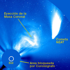 CME hits Comet NEAT
