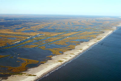 Scientists are currently tracking the effects of the <a href="/teacher_resources/main/teach_oil_spill.html&edu=elem">recent Gulf of Mexico
oil spill</a> on
the wetlands of the Louisiana coast. Robert Twilley and Guerry Holm of
Louisiana State University (LSU) want to know more about the role the
Mississippi River will play in keeping it from contaminating the coast and
wetlands in this part of the Gulf of Mexico.  Find out more about their
research <a href="/headline_universe/olpa/OilSpill_17June10.html&edu=elem">here</a>.<p><small><em>Image courtesy of USGS</em></small></p>