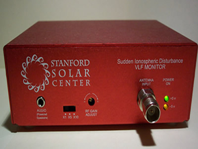 This is the front of a Sudden Ionospheric Disturbance (SID)
monitor, which can detect sudden changes in Earth's
<a href="/earth/Atmosphere/ionosphere.html&dev=">ionosphere</a> caused
by <a href="/sun/atmosphere/solar_flares.html&dev=">solar
flares</a> and
similar <a href="/sun/solar_activity.html&dev=">solar
activity</a>.
The Earth's ionosphere is critical to our ability to communicate via <a href="/physical_science/magnetism/em_radio_waves.html&dev=">radio
waves</a> over
long distances.<p><small><em> Image courtesy Stanford SOLAR Center.</em></small></p>