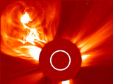 Coronal Mass Ejection - SOHO Coronagraph View