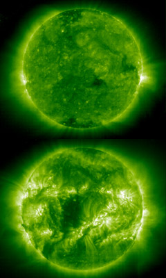 UV Sun at Solar Min and Max